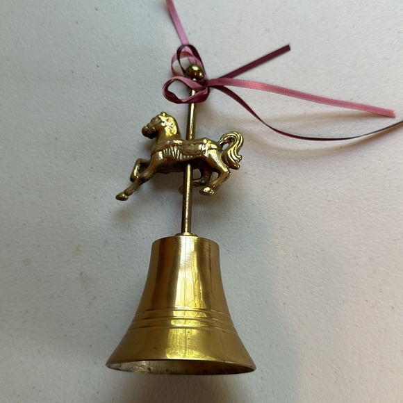 Solid Brass Carousel Horse Bell - Picture 3 of 4